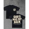 God Bless Me Pattern Tshirt Summer Casual Short Sleeved Round Neck Tshirt Made Of Lightweight Black Polyester Fabric