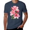 Azalea Flower Watercolor Painting Tshirt Plus Size Lightweight Top Tshirt