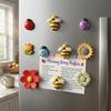 10pcs Tulip Flower Fridge Magnets Oval Shape Insect Refrigerator Sticker  Home Decor