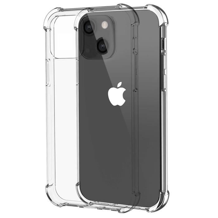 Coque pour iPhone 15 - Phonillico® - Silicone Souple - Antichoc - Transparent - Protection Renforcée
