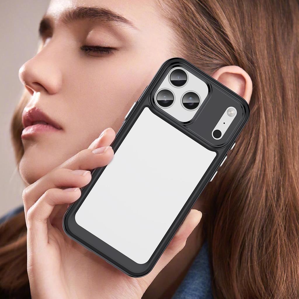 Etui case pokrowiec na iPhone 17 Pro Outer Space - czarne przezroczyste