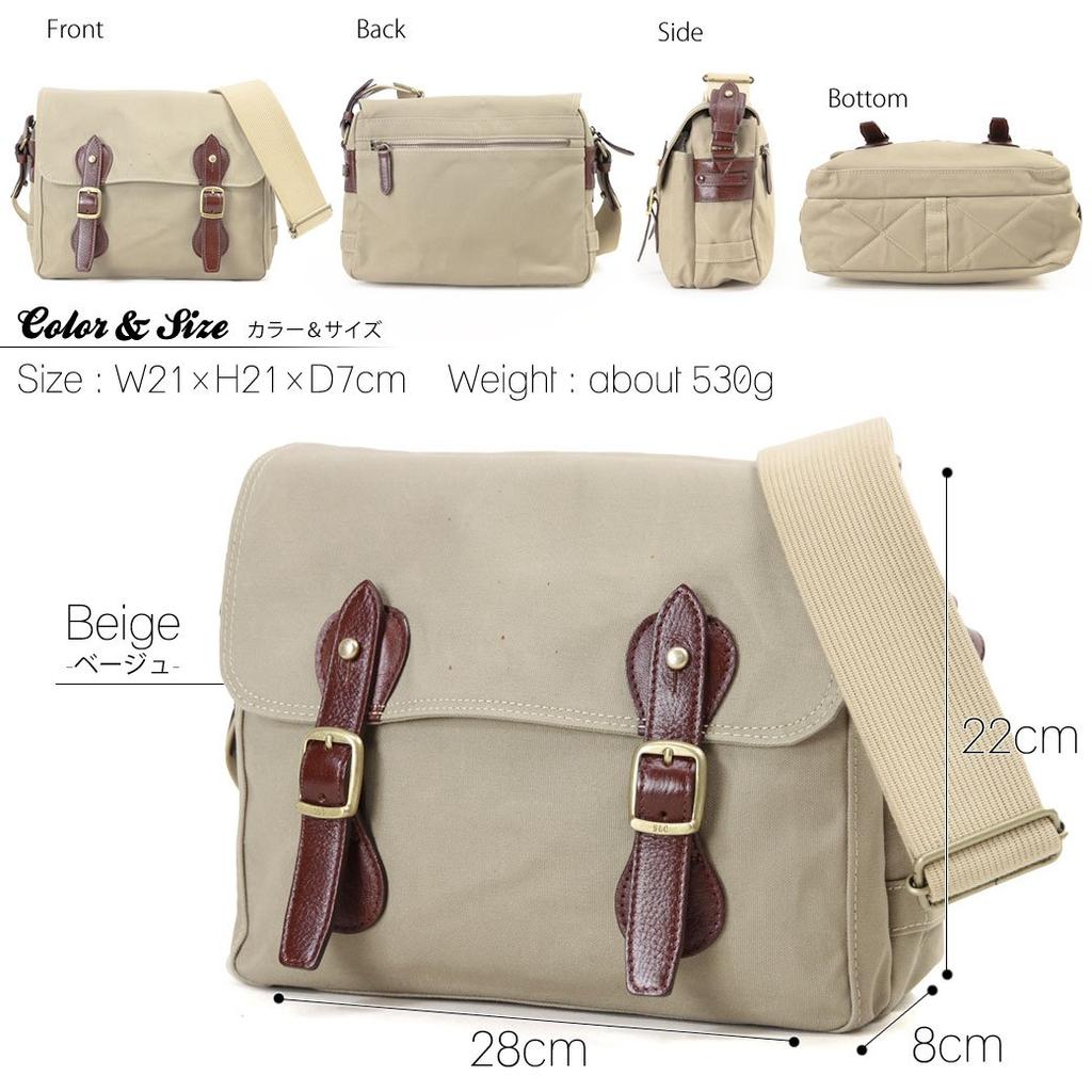 Shoulder Bag Made In Japan Beige Men's Va-130122-ike No.130122
