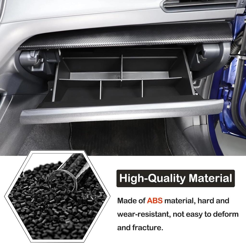 Compatible with Subaru Crosstrek 2024/2025 and WRX center console glovebox storage tray partition (ABS accessories) yu0