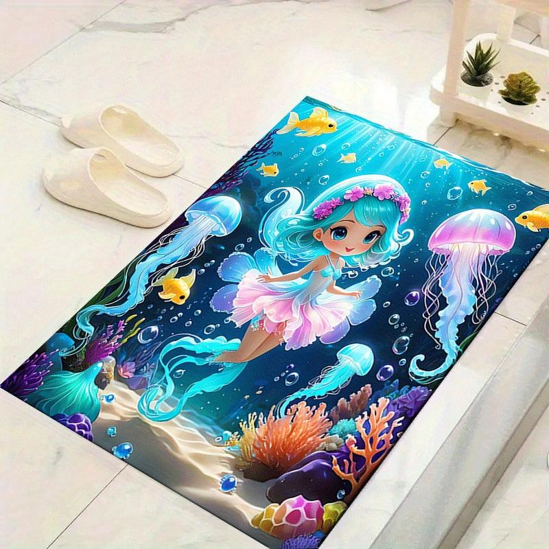 

1pc Beautiful little girl Print, Design Indoor Area Rug - Soft, Anti-Slip, and Durable Gaming Room Decor for Bedroom 60cm by 90cm