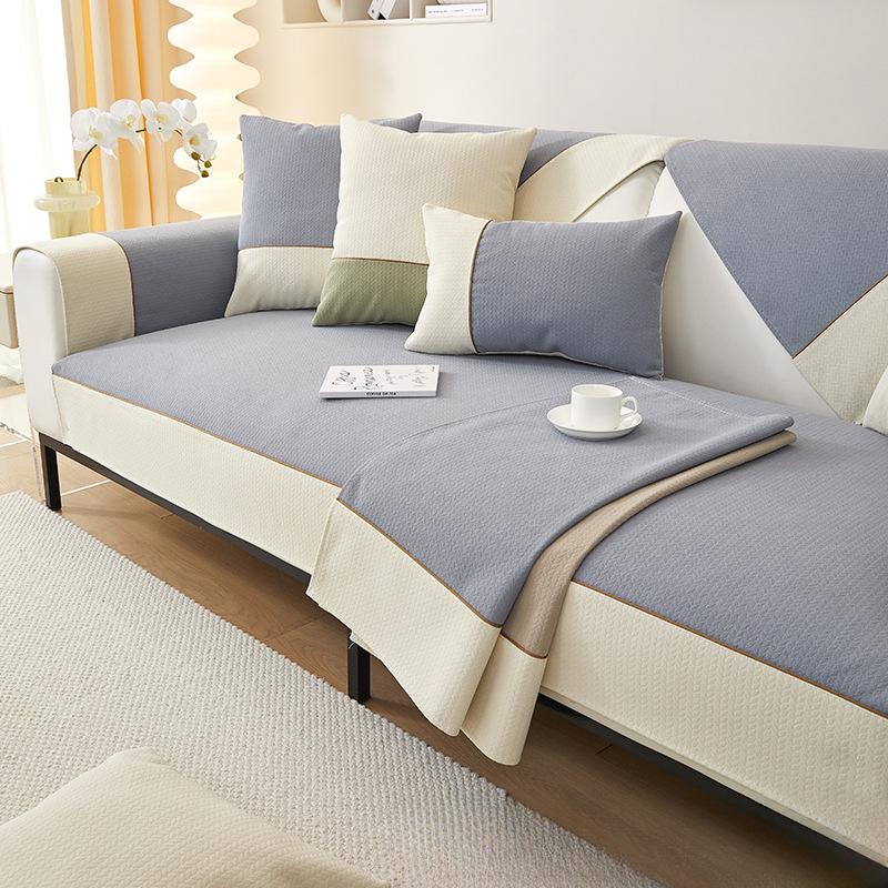 

Подушка для дивана из синели, современный простой чехол для дивана, универсальный чехол на четыре сезона, новый нескользящий кожаный чехол для дивана, чехол 70*70