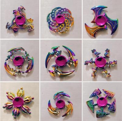 28 Style Colorful Metal Fidget Spinner Decompression Alloy Rainbow Hand Spinner EDC Adult Finger Stress Relief Toy Wholesale