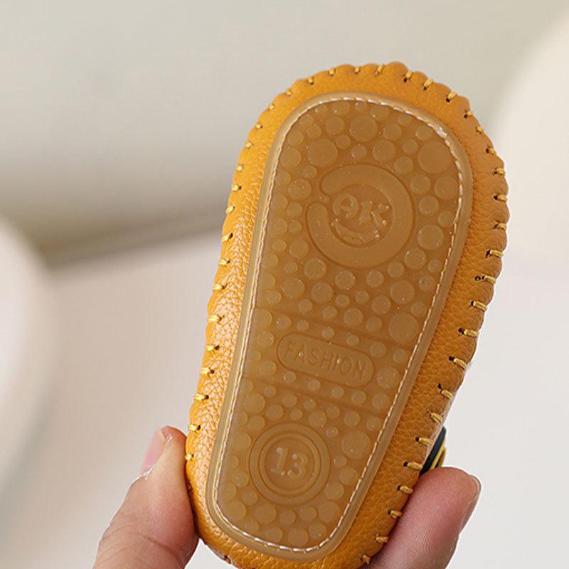 Boys and Girls Toddler Shoes Children Soft-soled Baby Shoes Spring and Autumn 0-1 Years Old Small Leather Shoes Lace-up Single