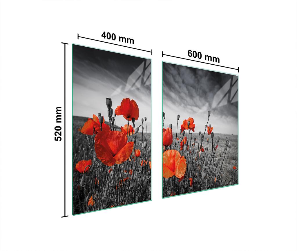 SZKLANA PŁYTA i DESKA DO KROJENIA 100x52 MAKI