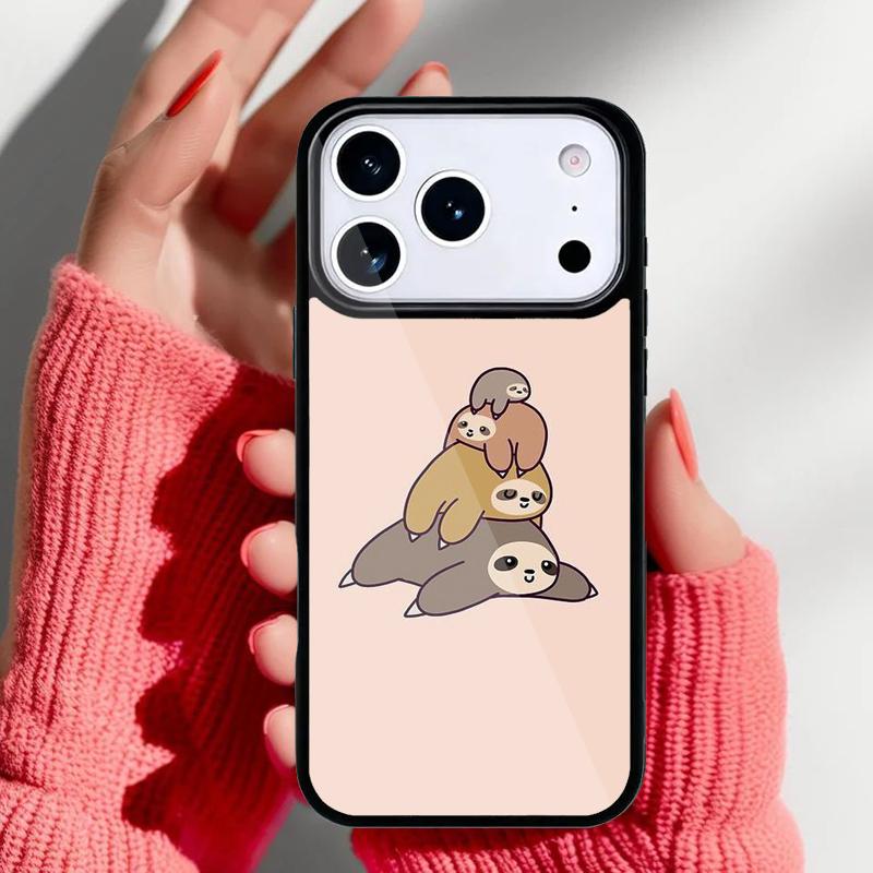 Süßes Faultier Tiere Handyhülle für iPhone 17 16 15 14 13 Pro Max Rückabdeckung für 12 11 Pro Hülle