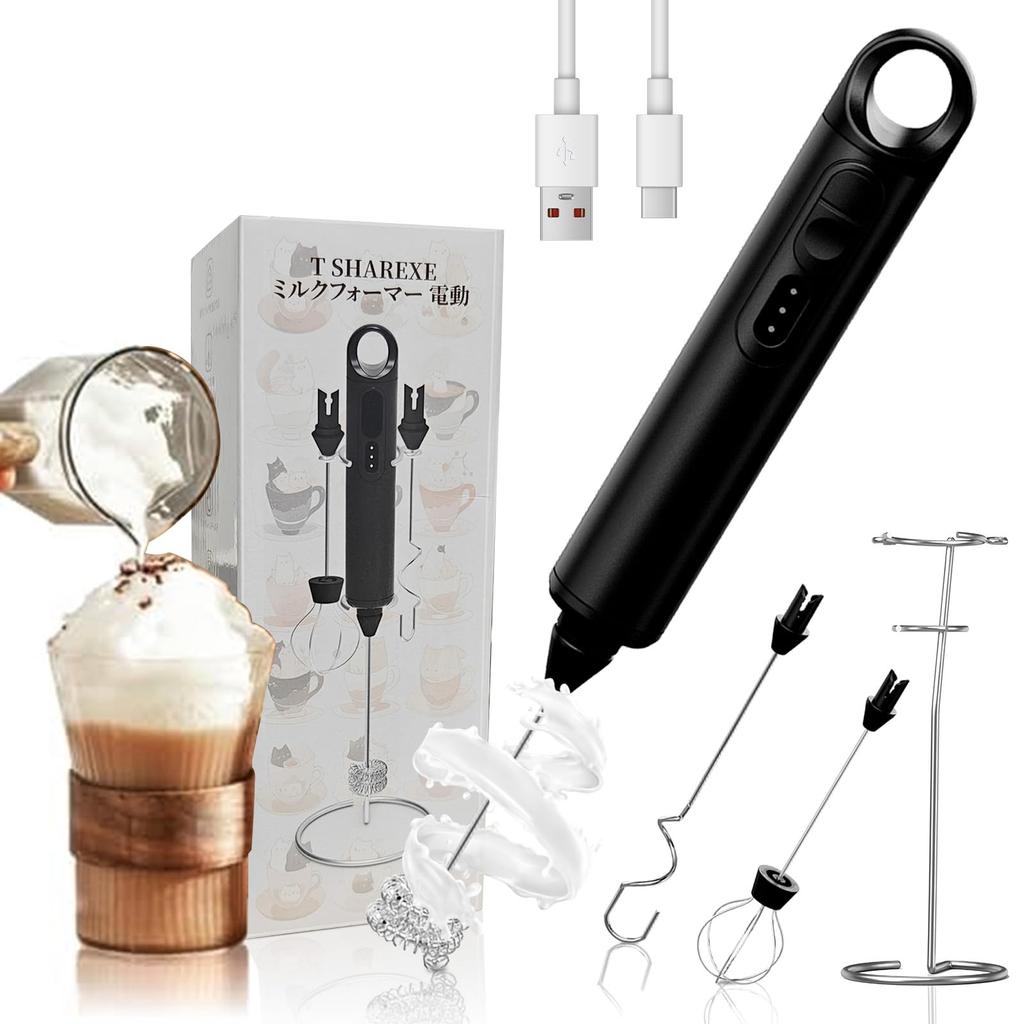 [Amazon.co.jp Exclusive Brand] [2025 Improved Multi-Purpose Milk Frother] Electric Milk Frother, Mini Milk Frother, Hand Mixer with 3 Adjustable