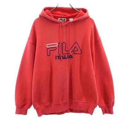 Fila Sudaderas de manga larga vintage de los 90 S Serie roja Interior perchado Usadas para hombre