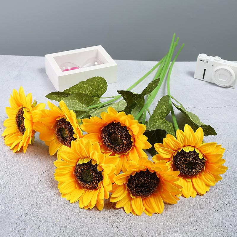 Floral Artificial Sunflower Decoration For Home Interior And Photography Prop