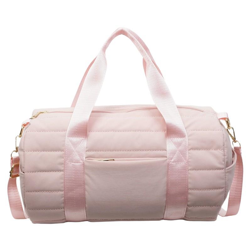 Large-Capacity Quilted Plaid Travel Bag for Outings and Sports