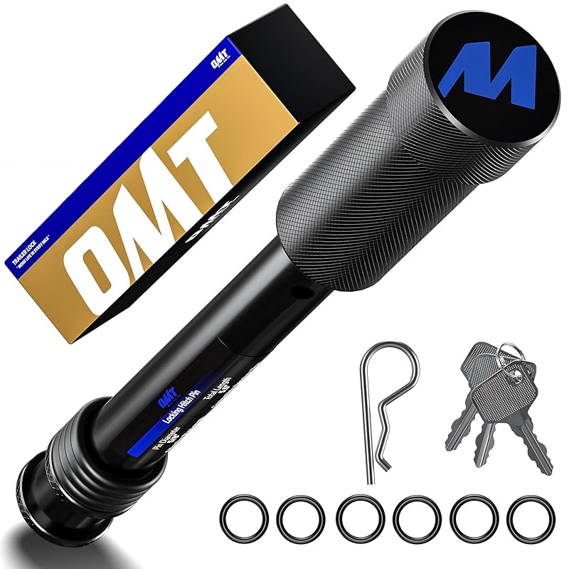 

Orion Motor Tech Locking Hitch Pin, Fits 2 Receiver With 5/8 Diameter Hitch Pin Lock, Anti-Theft Steel Hitch Pin Lock With Key For Class III IV 5.5 in Total Length