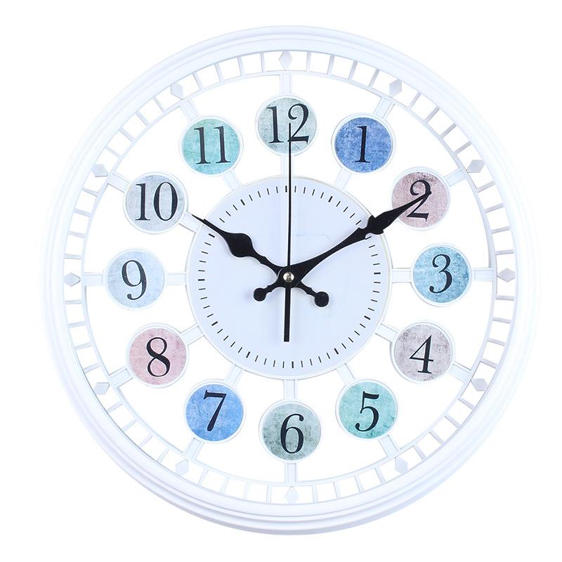 

Часы и Настенные часы Гостиная Новый китайский стиль Креативные Современные Простые Кварцевые часы Бесшумные Ретро Декоративные часы Настенные часы Под дерево 38CM style 2