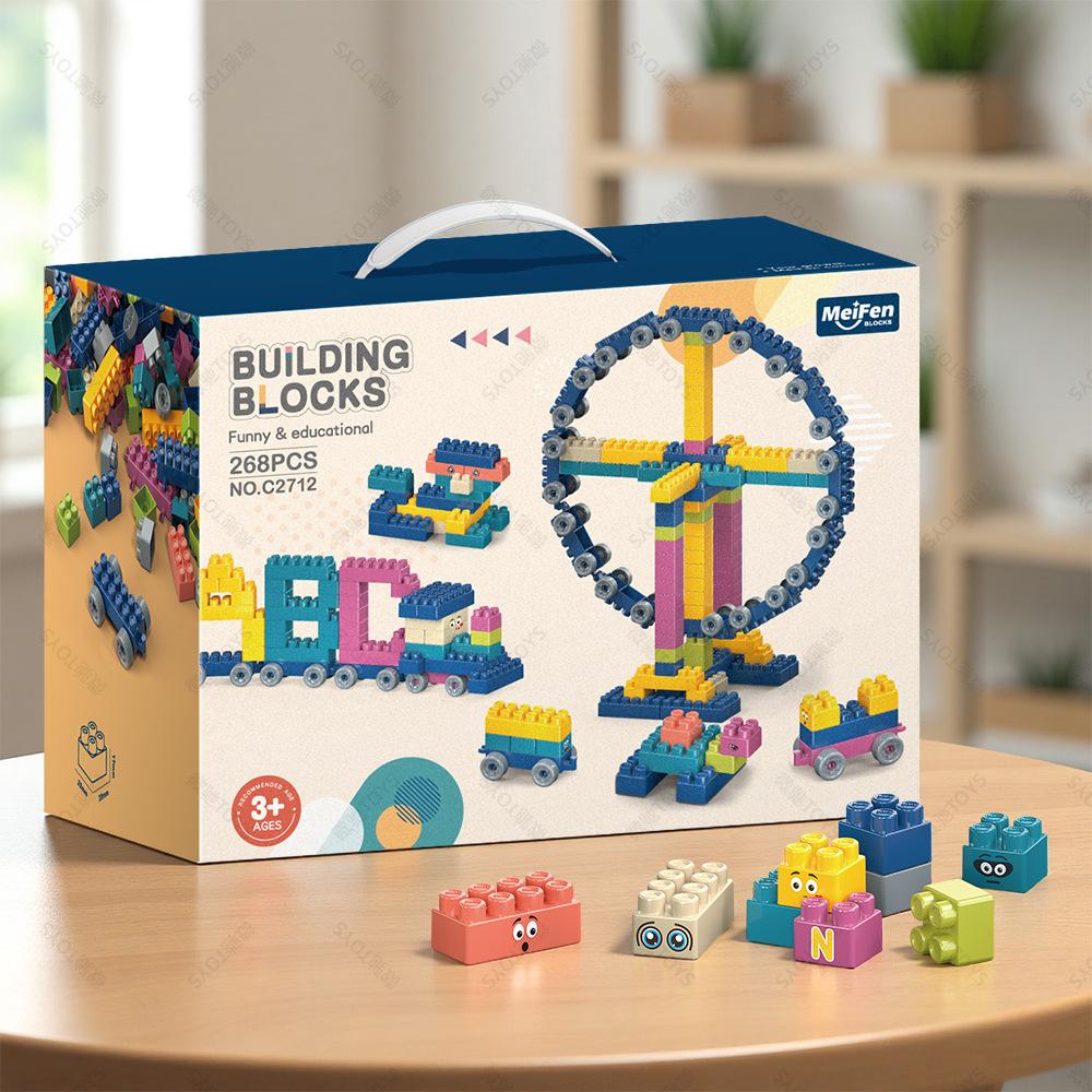 Pädagogisches Bausteinspielzeug für Kinder, Jungen 3-6 Jahre, Geburtstagsgeschenk, Lustige Puzzle-Steine