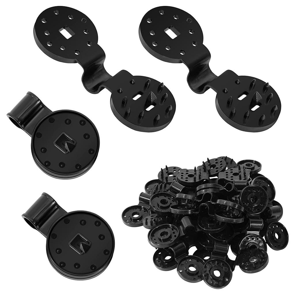 20/50/100PCS Round Plastic Sunshade Clips Shade Cloth Clips Shade Netting Black Clips Reusable Tent Clips Accessory