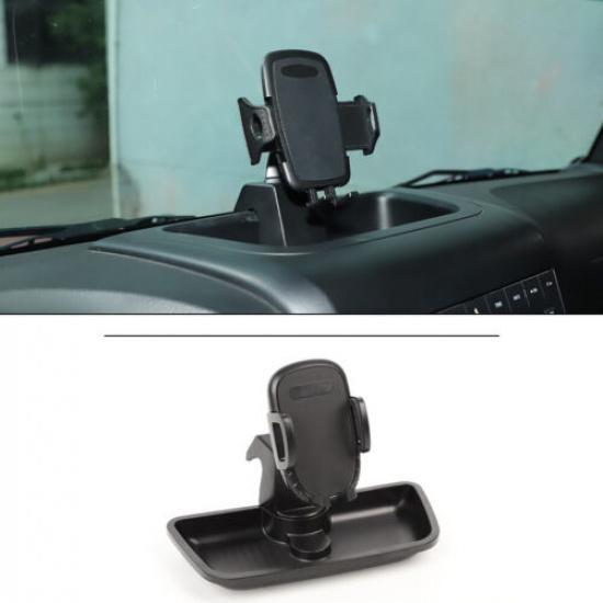 Dashboard Phone Holder Stand Storage Box For Jeep Wrangler JK 12-17 Accessories