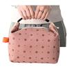 Waterproof Floral Corduroy Lunch Bag Floral Printed Picnic Bag  Outdoor Camping