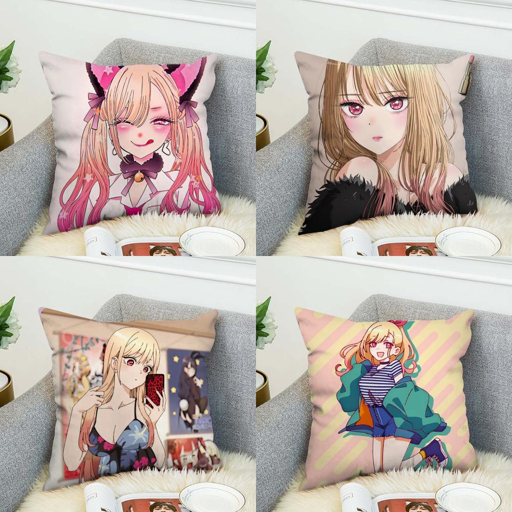 Kitagawa Marin Pillow Case For Car Sofa Decorative Home Double-Sided Print Plush Square Throw Pillow Cushion Cover