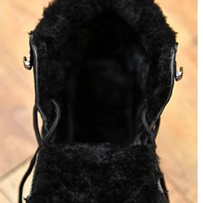 Модные зимние высокие мужские туфли из кожи — фото 3