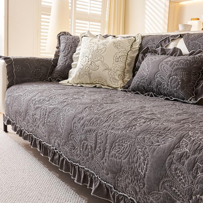 

Чехол для дивана из бархатного жаккарда, защитный чехол для одноместного, двухместного, трехместного, четырехместного, комбинированного дивана, защита для гостиной, офиса, спальни 90*90CM