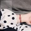 Strawberry Crystal Pixiu Woven Bracelet, Red String Pink Crystal, Birthday Gift for Girls