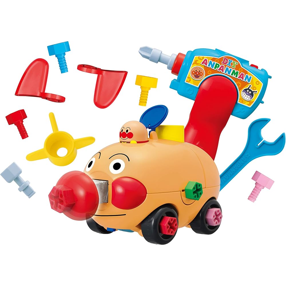 Anpanman DIY Buildable Nose Punch Toy Set with Twisting Features and Accessories