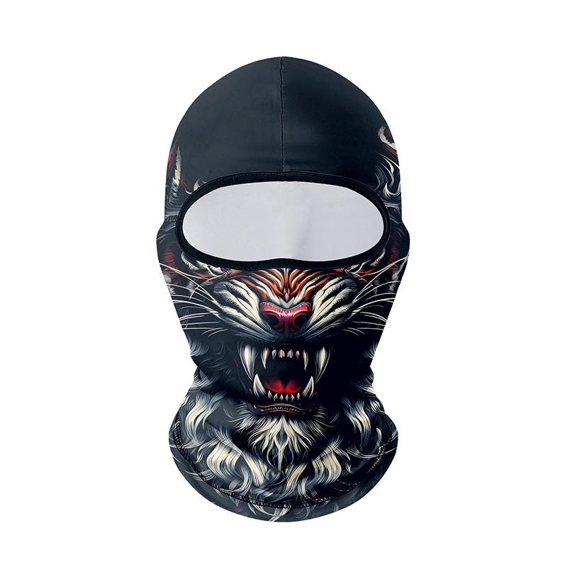 Balaclava Estampada de Animal Gato Cachorro Gorila Máscara Facial Unissex Adulto Esportes e Festa Fantasia Capuz para Cosplay ao Ar Livre