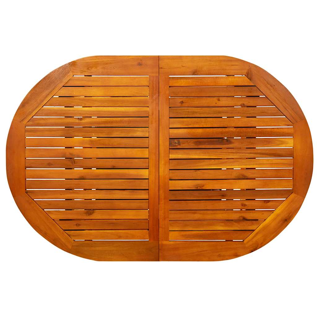 Garden Dining Table (120 170) X 80 X 75 Cm Solid Acacia Wood