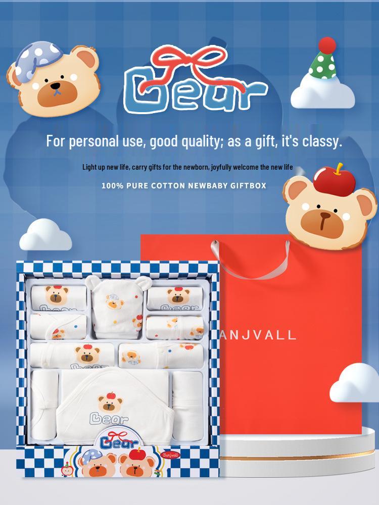 Autumn/Winter Newborn Baby Clothes High-End Pure Cotton Gift Set