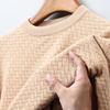 Hengyuanxiang Men's Houndstooth Round Neck Wool Blend Pullover Sweater