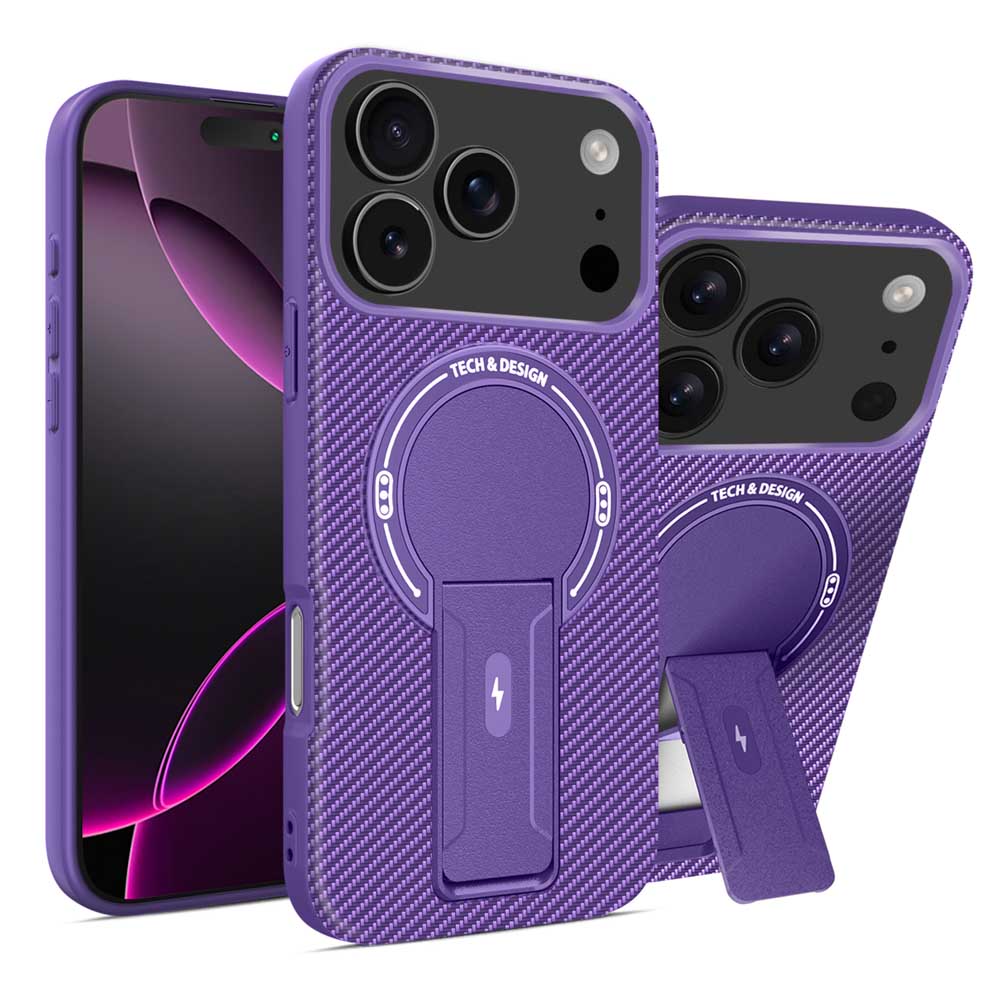 For iPhone16 Pro Max Invisible Support Case for iPhone 15 14 Pro 13 12 11 16e 16Plus 15Plus 14Plus Magnetic Hard Anti-fall Cover