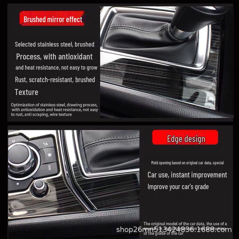 Mazda CX-4 Gear Shift Panel Upgrade: Modern Luxury Mineral Metal Texture Console Kit