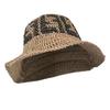 Handcrafted Crochet Fisherman Hat Embroidered Letters Wide Brim Foldable Breathable Straw Sun Hat For Beach Vacation Outdoor Activities