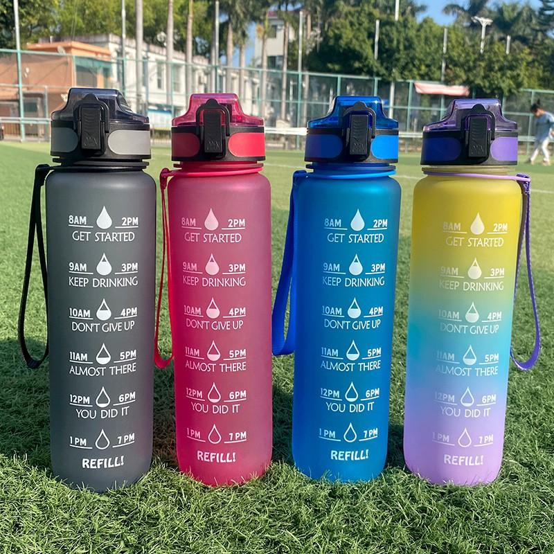 1000ml Tritan Sports Water Bottle With Flip Lid Leakproof Outdoor Gym Cup Hiking Camping Travel