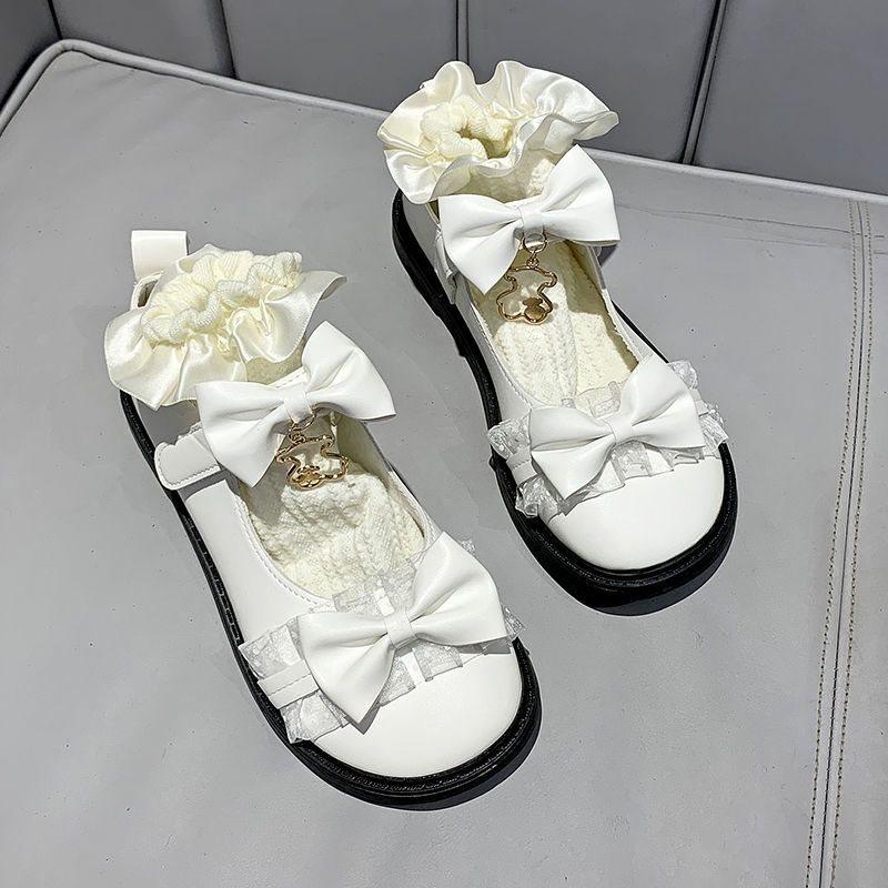 Lolita Shoes Female Summer Student Versatile Black Shoes Soft Sister Small Leather Shoes Lolita Shoes