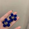 Premium Design Niche Temperament Stud Earrings Women's Blue Earrings 925 Silver Exquisite Light Luxury Versatile Earrings