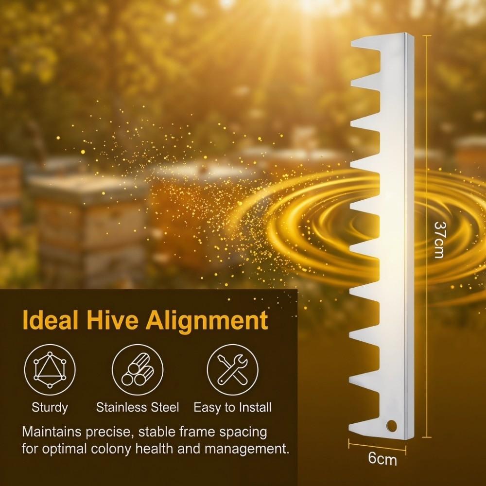 Silver Beehive Frame Spacer Durable Stainless Steel Strip Beehive Frame Strip  Apiary Management
