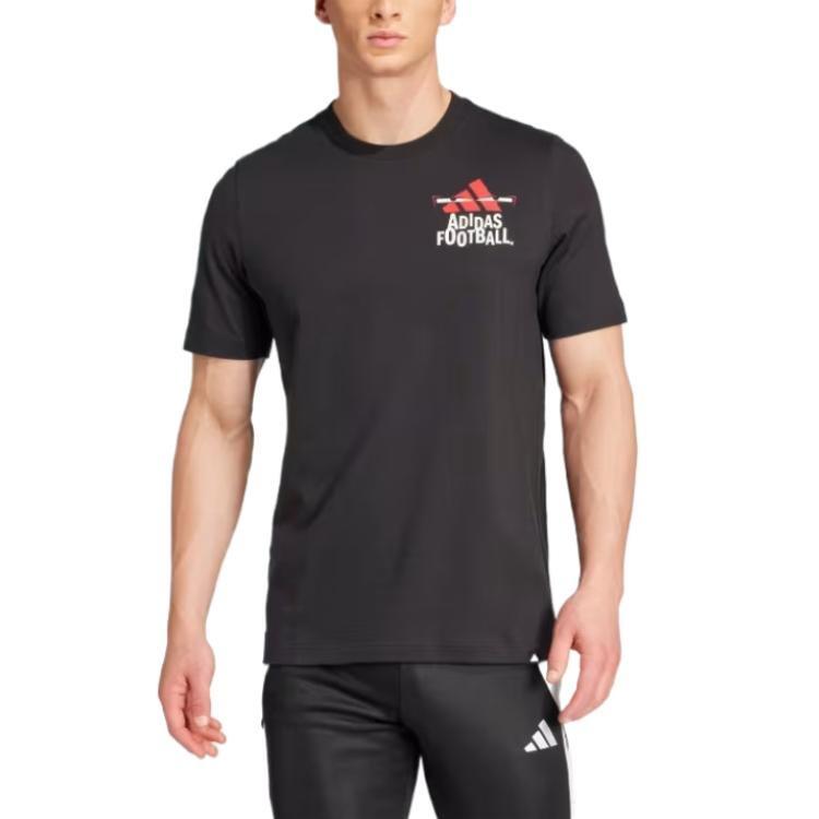 Adidas Football T Shirt Men's Black JD8216