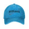 Williamsd Racing Team Baseballkappen Vintage verwaschener Denim Rennwagen Sonnenschutzmütze Herren Damen Outdoor Workouts Verstellbare Passform Kappen Hut