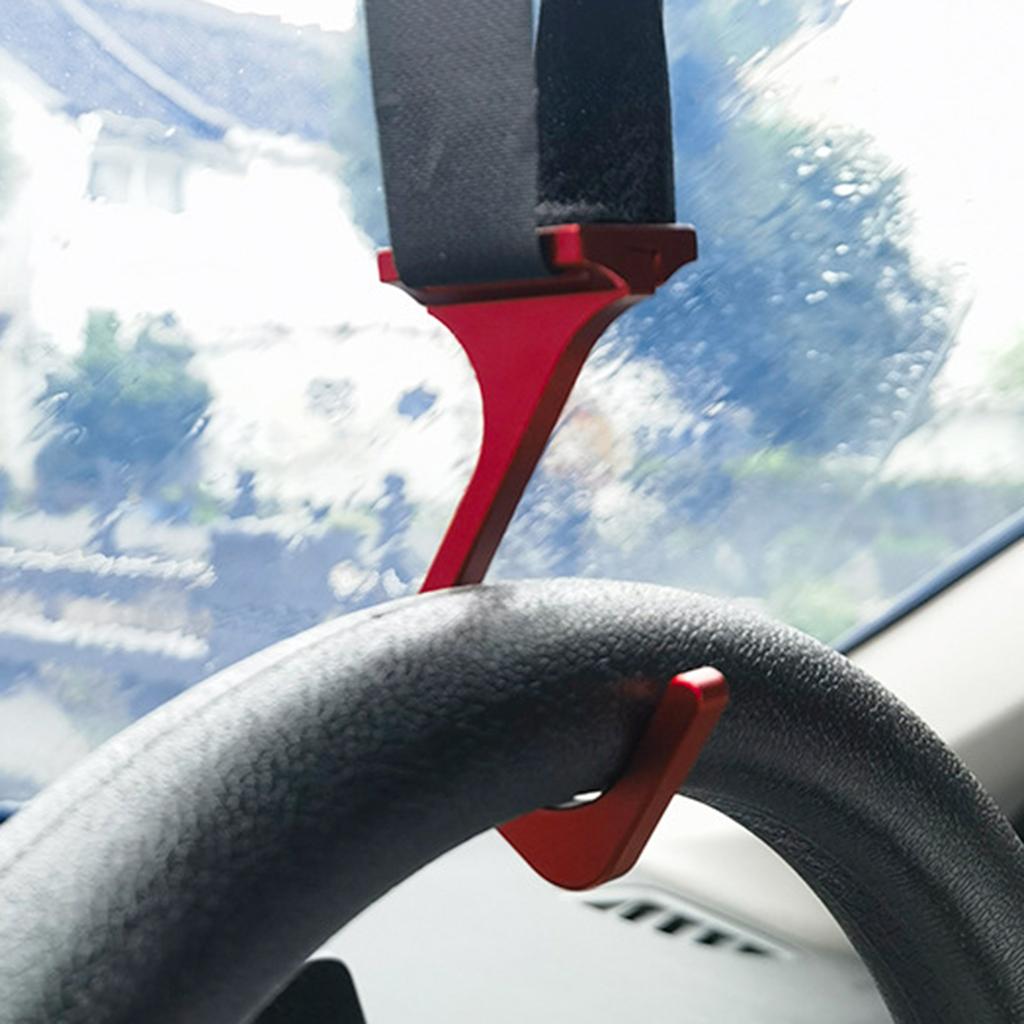 Quick Release Steering Wheel Hub Adapter Detachable Hook Secure Antitheft Suitable for Competitive Car Nylon + Aluminum