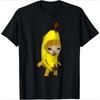 Women's Casual Oversized Top Versatile Crew Neck Short Sleeve for Daily Wear Funny Banana Cat T Shirt Creative Cat Meme Design