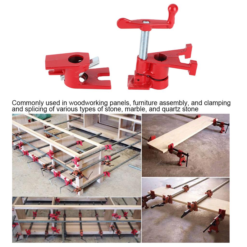 34 Inches Pipe Clamp Hand Cranked Vertical Woodworking Quick Clamp Fixture Carpenter Tool
