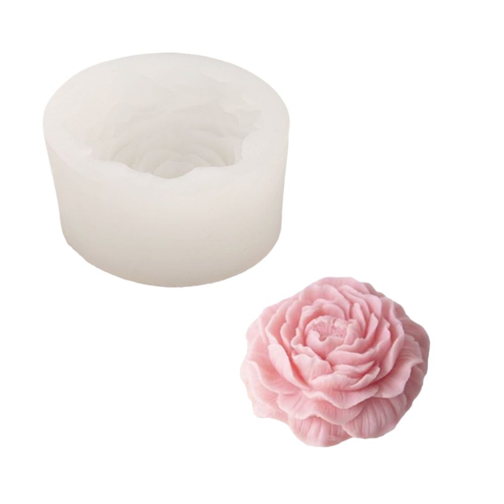 Silicone Candle Mold Clear Texture Easy Demold Plaster Resin Mold Jasmine Peony Daisy 3D Flowers Aromatherapy Mold Home Decor