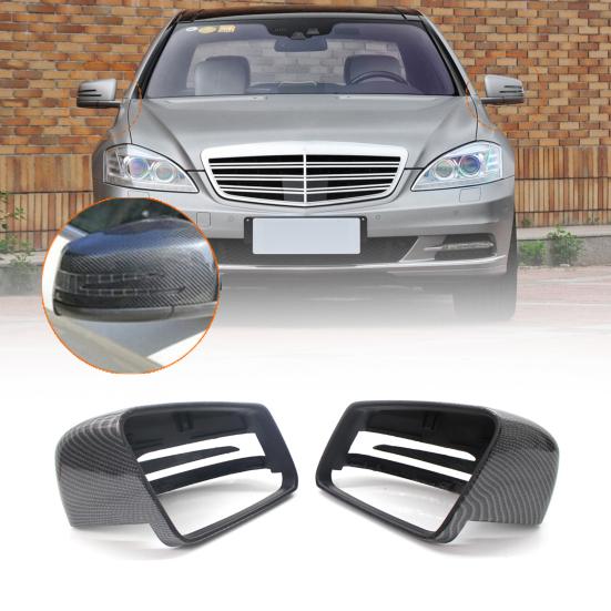 

2 шт. Профессиональное глянцевое карбоновое зеркало заднего вида с рисунком из АБС-пластика A2128100264 A2128100964