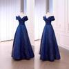 Chorus Costume Competition Dress Women's Blue Shoulder 1011 Fashion Temperament Elegant Evening Dress Summer