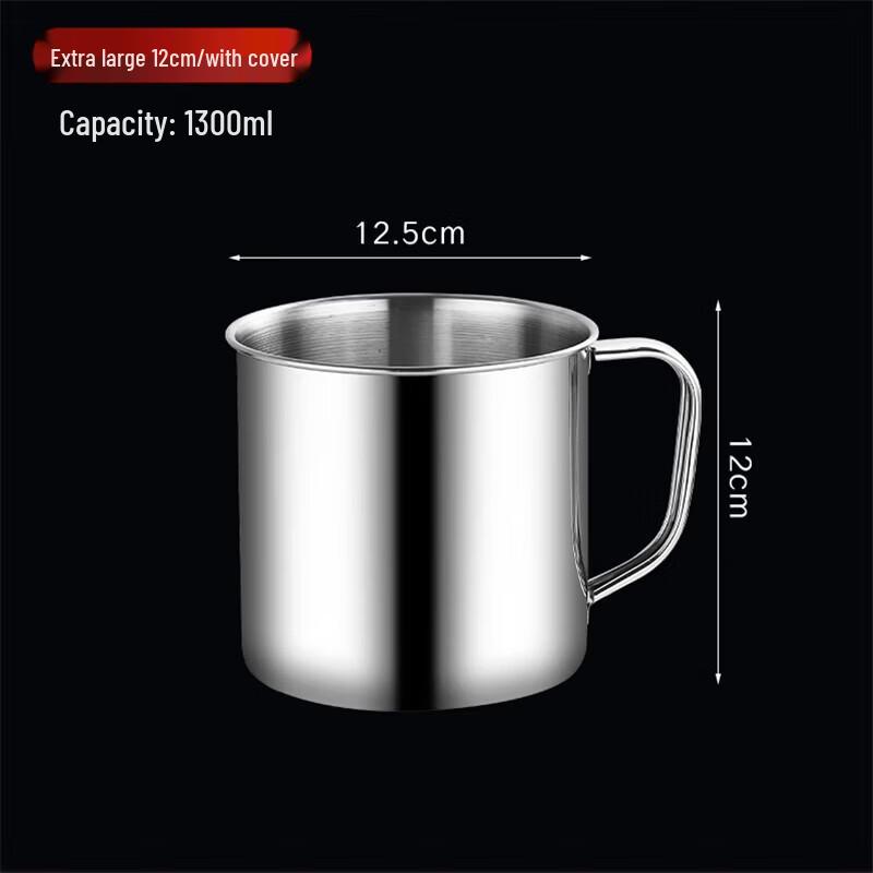 FATTBAO Hrnček na vodu z nerezové oceli 304 s uchem