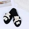 Fashion 2025 Summer Cute Bear Decor Slippers for Women Fashion Med Heel Wedges Sandals Woman Daily Outside Non Slip Slides Mujer
