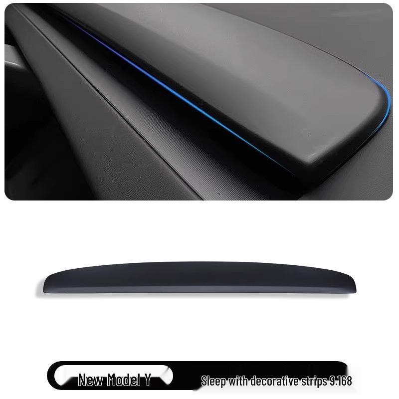 25th Anniversary Edition Carbon Fiber Dashboard Decorative Strip for Model 3/Y Console.
